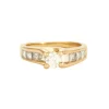 Bague en or jaune et diamants