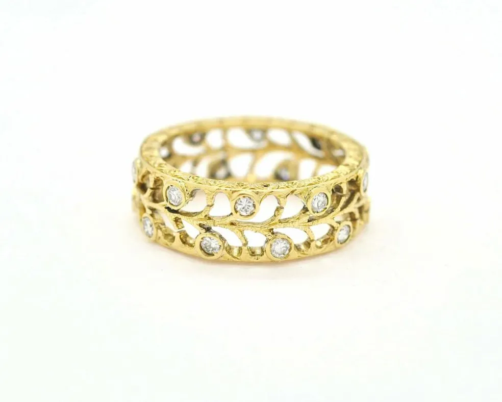 Bague en or jaune et diamant 0,60 ct
