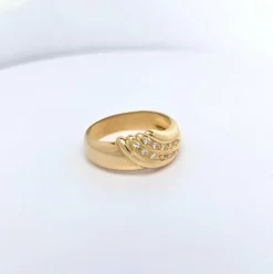 Bague en or jaune et diamants