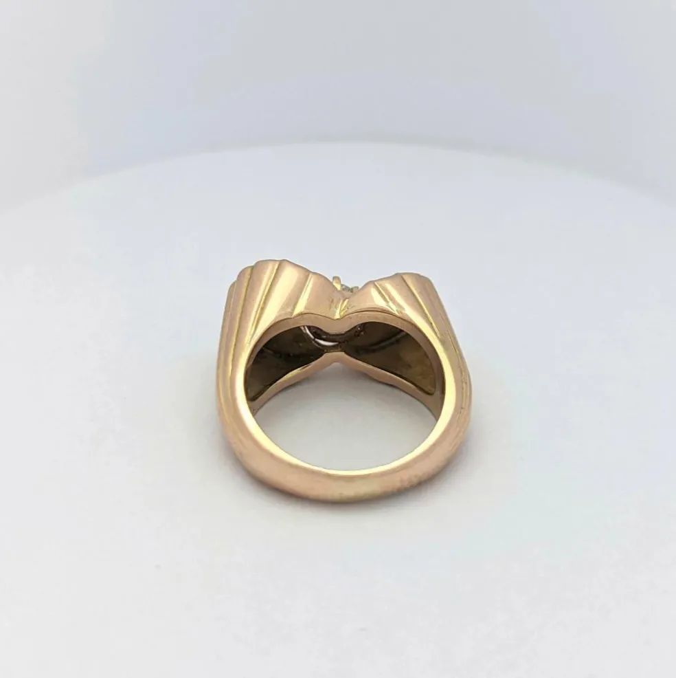 Bague en or jaune et diamant