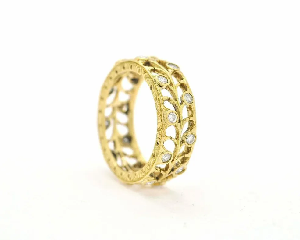 Bague en or jaune et diamant 0,60 ct