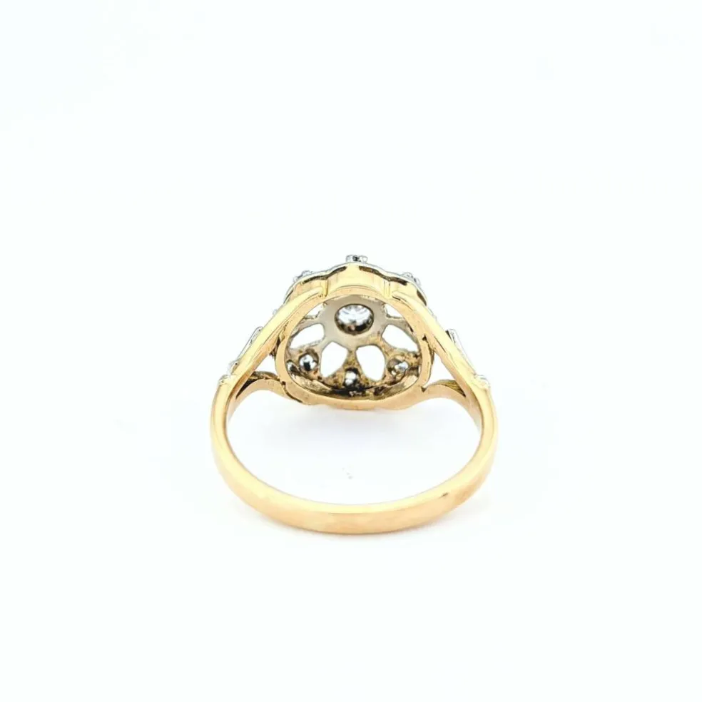 Bague en or jaune et diamants