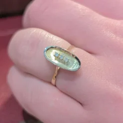 Bague en or jaune et diamants