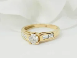 Bague en or jaune et diamants 0.35cts
