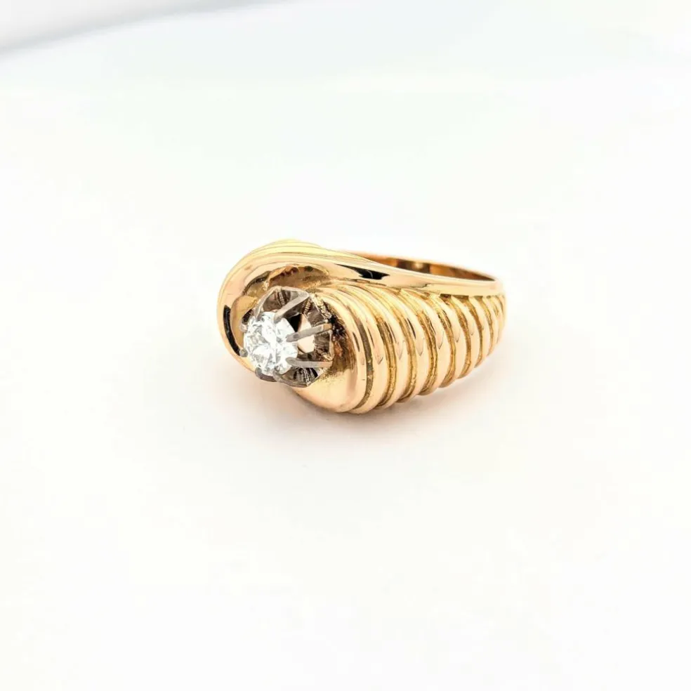 Bague en or jaune et diamant