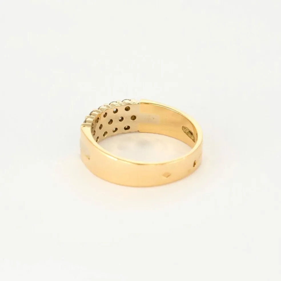 Bague en or jaune et diamants