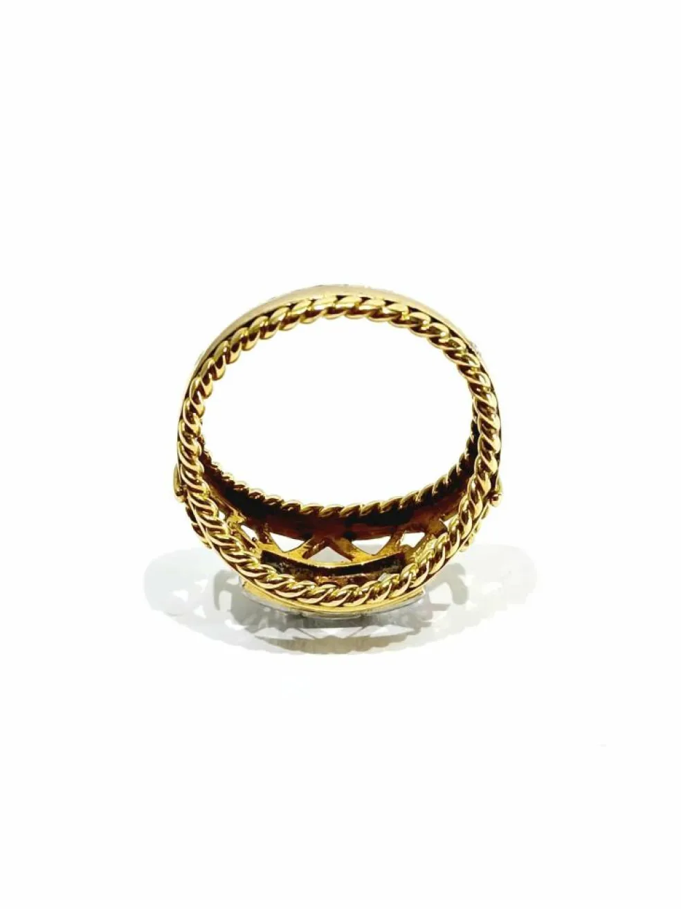 Bague en or jaune et diamants