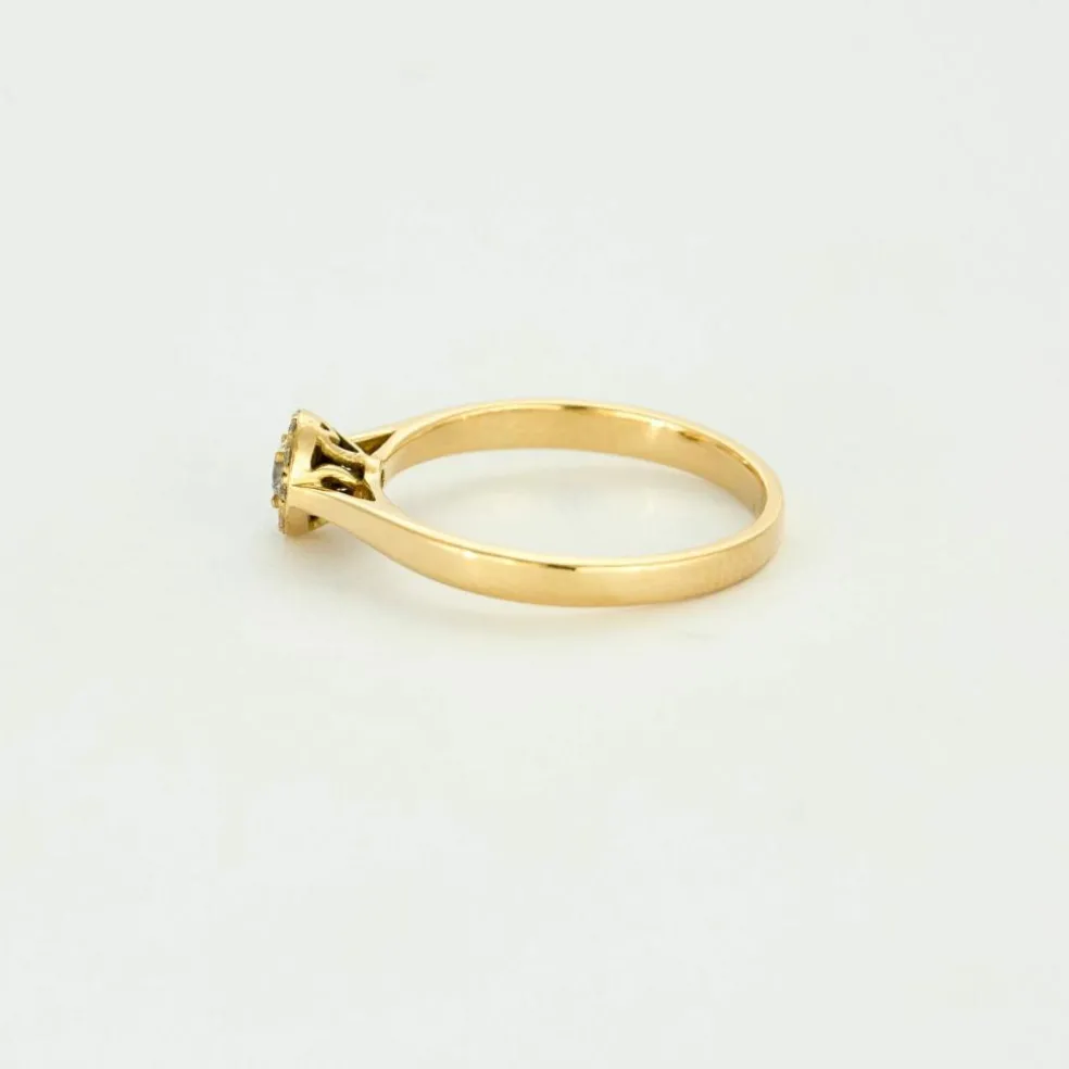 Bague en or jaune et diamants