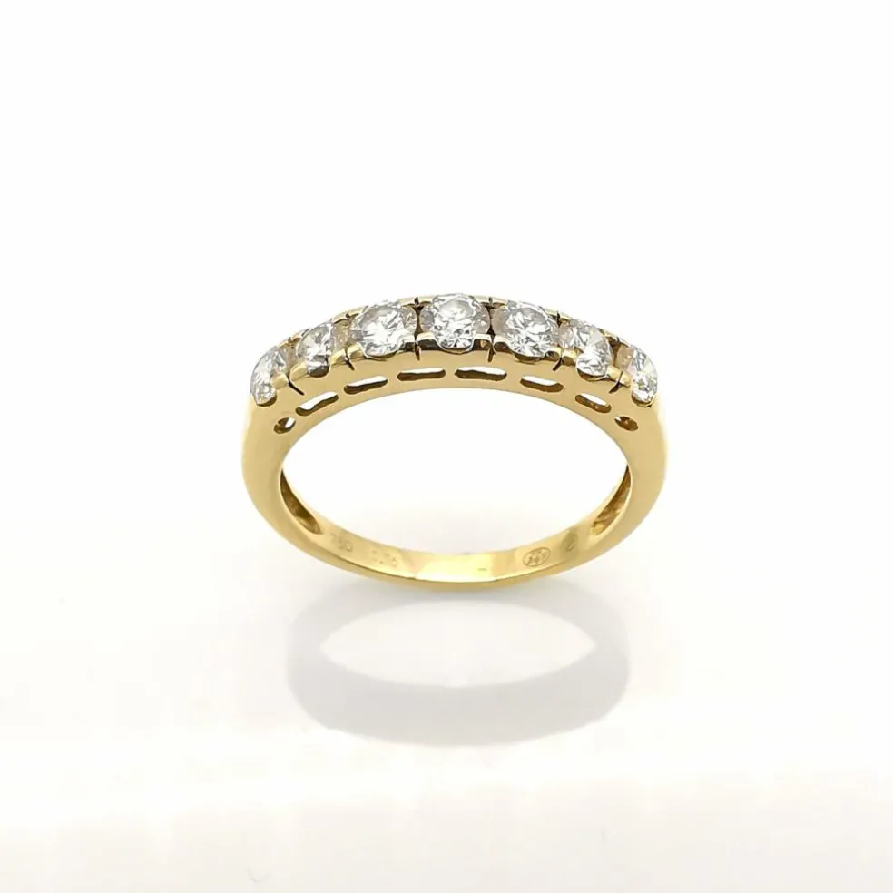 Bague en or jaune et diamants