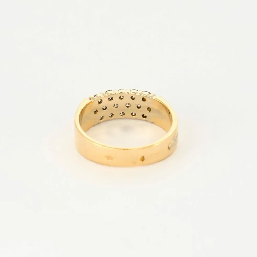 Bague en or jaune et diamants