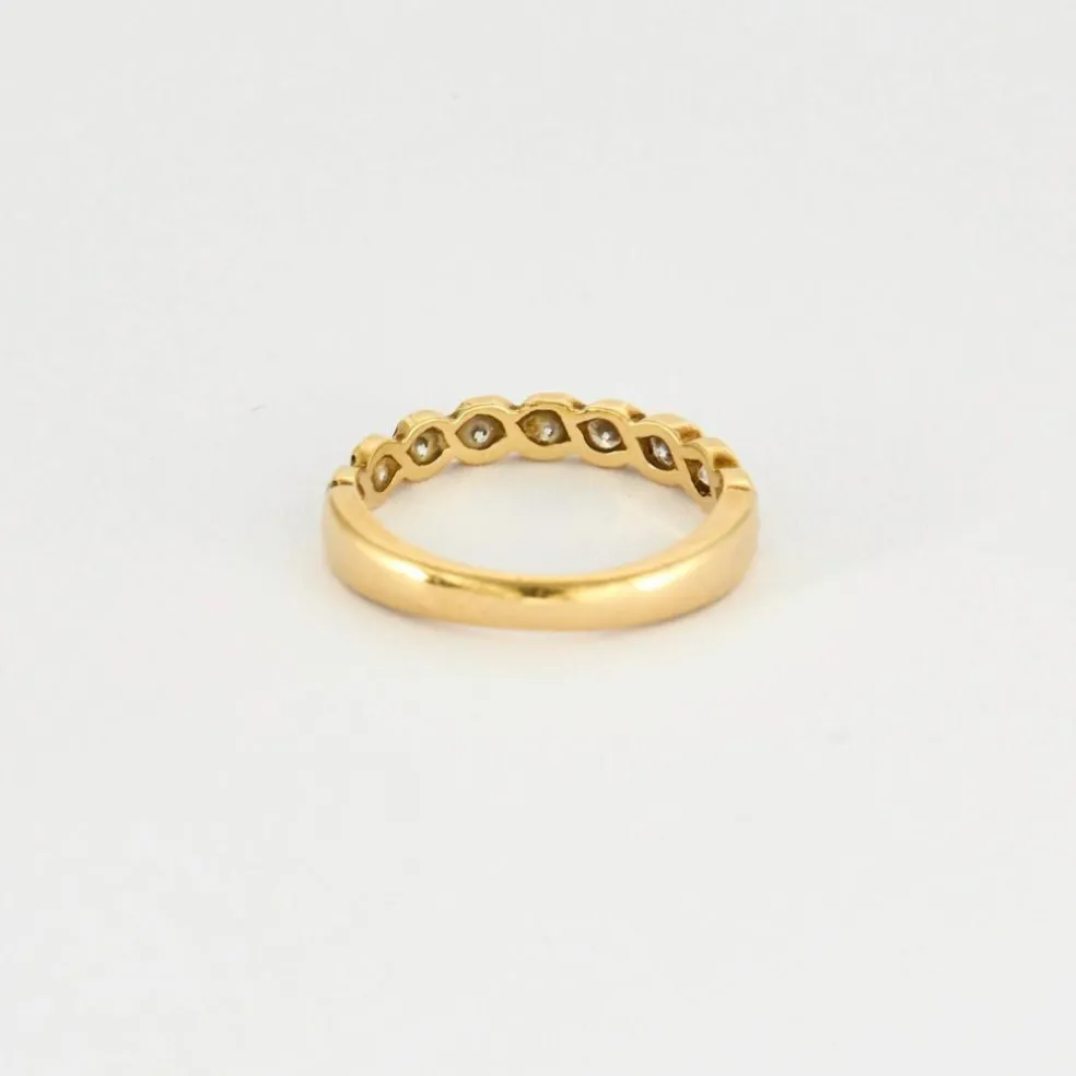 Bague en or jaune et diamants