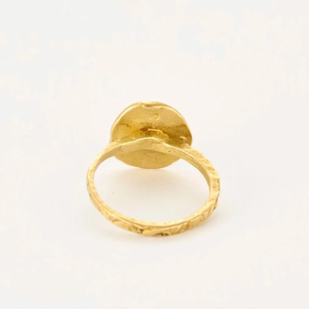 Bague en or jaune et diamants