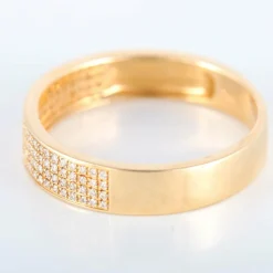 Bague en or jaune et diamants