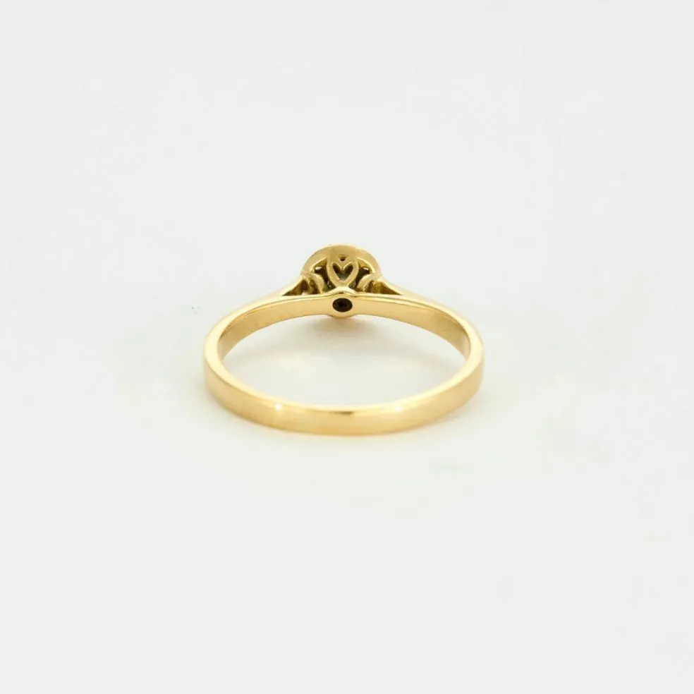 Bague en or jaune et diamants