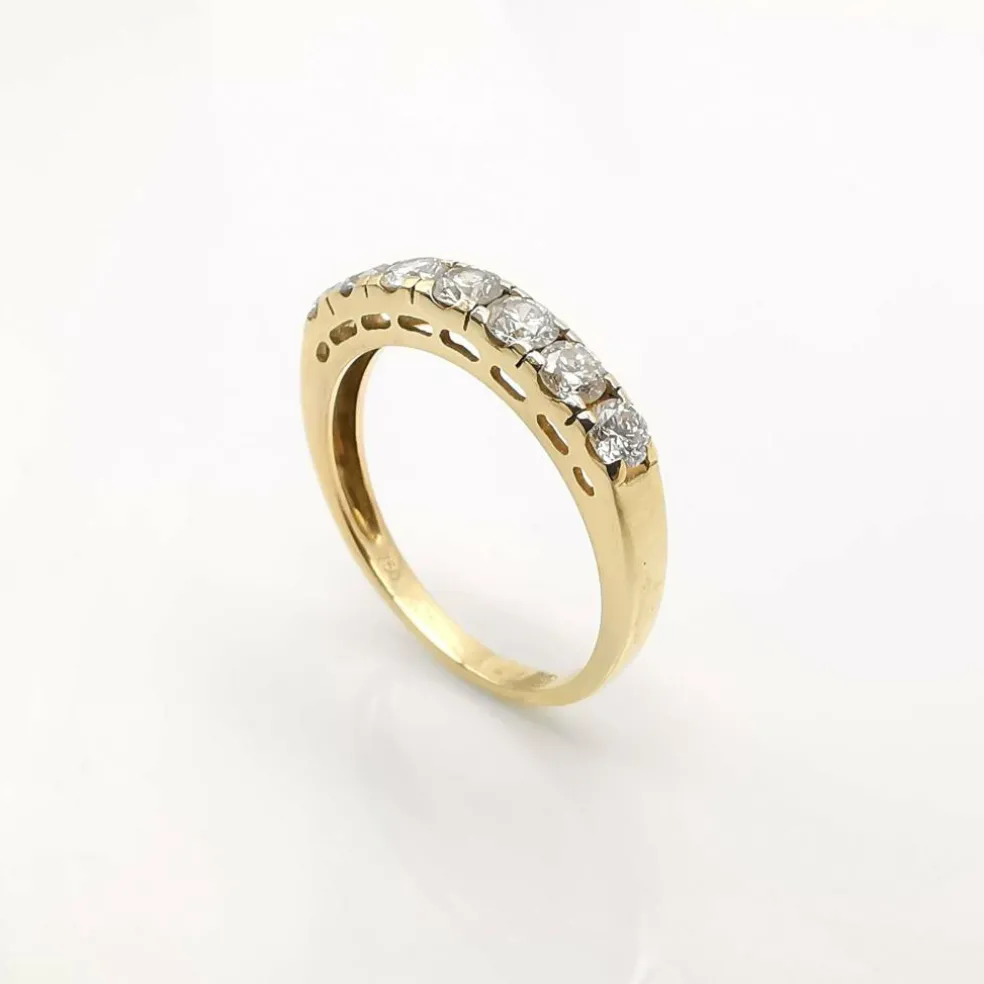 Bague en or jaune et diamants