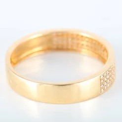 Bague en or jaune et diamants