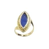 Bague en or jaune et lapis lazuli