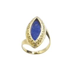 Bague en or jaune et lapis lazuli