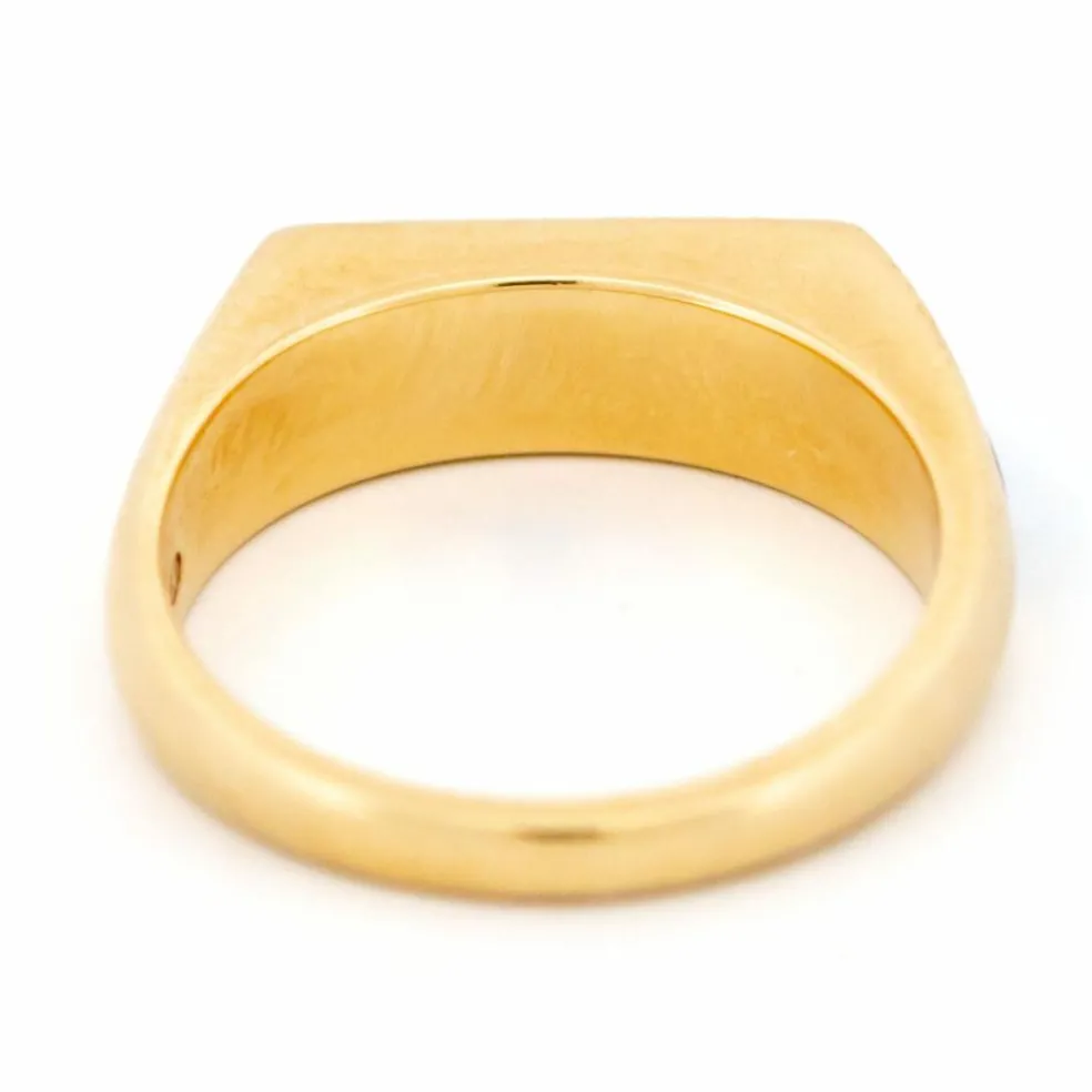 Bague en or jaune et lapis-lazulis