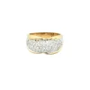 Bague en or jaune et pavage diamants