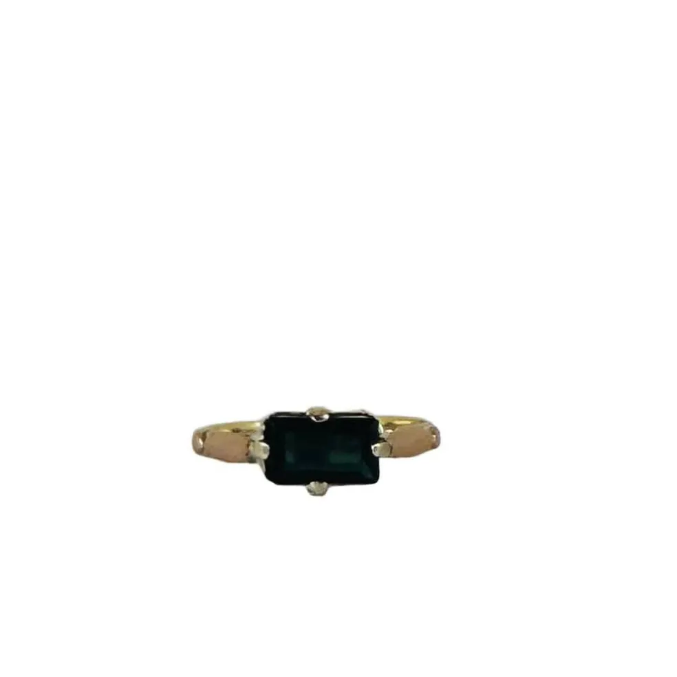 Bague en or jaune et rose avec tourmaline naturelle