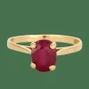 Bague en or jaune et rubis
