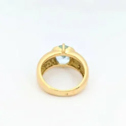 Bague en or jaune et topaze