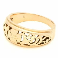 Bague en or jaune filigrané
