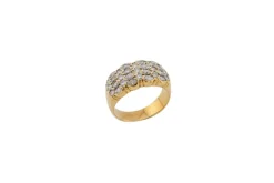 Bague en or jaune pavé de diamants