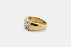 Bague en or jaune pavé de diamants