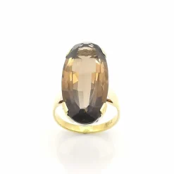 bague en or jaune Quartz