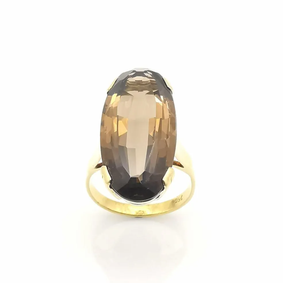 bague en or jaune Quartz