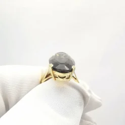 bague en or jaune Quartz