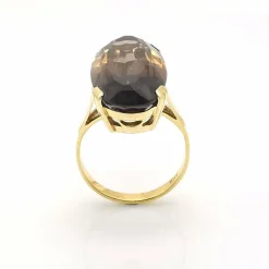 bague en or jaune Quartz