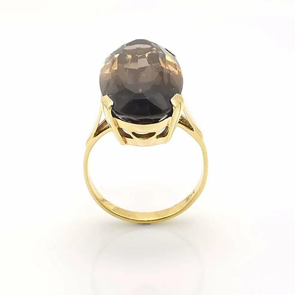 bague en or jaune Quartz