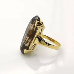 bague en or jaune Quartz