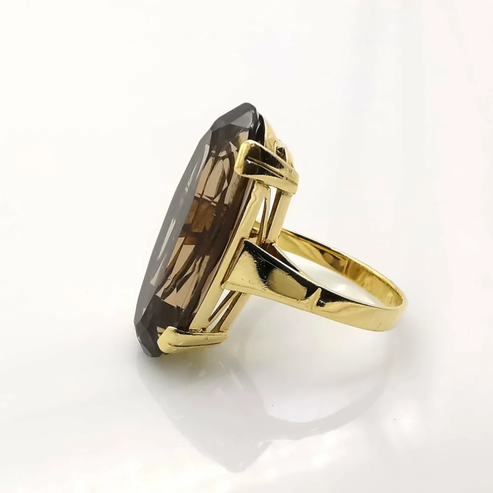 bague en or jaune Quartz