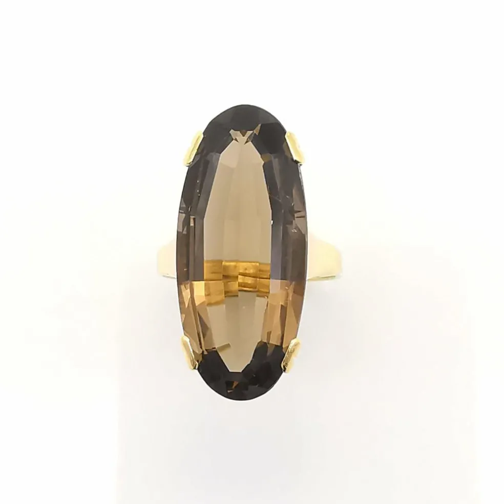 bague en or jaune Quartz