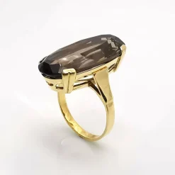 bague en or jaune Quartz