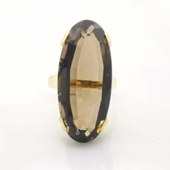 bague en or jaune Quartz