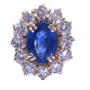 Bague en or jaune, saphir, diamants