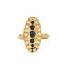 Bague en or jaune saphirs et diamants