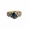 Bague en or jaune sertie d’un saphir