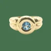 Bague en or jaune topaze
