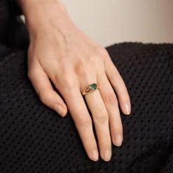 Bague en Or jaune, topaze