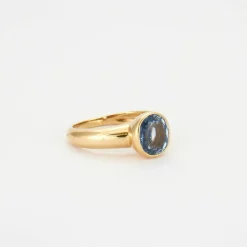 Bague en Or jaune, topaze