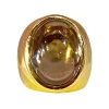 Bague en or jaune topaze cabochon