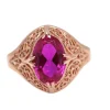 Bague en or, pierre rose