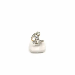 Bague en or, platine et diamants