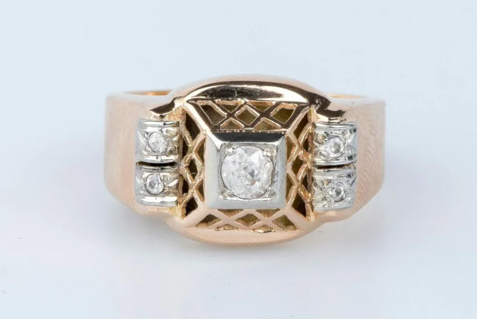 Bague en or rose 18 cts
